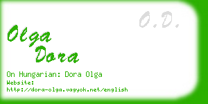 olga dora business card